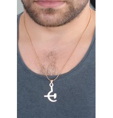 Rose Renk Metal Orak ve Balta Figürlü Erkek Kolye - TJ-ERK349