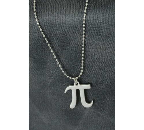 Pi Sayısı Tasarımlı Metal Erkek Kolye - TJ-ERK902-KS