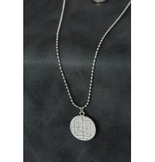 Madalyon Figürlü Metal Erkek Kolye - TJ-ERK933-KS