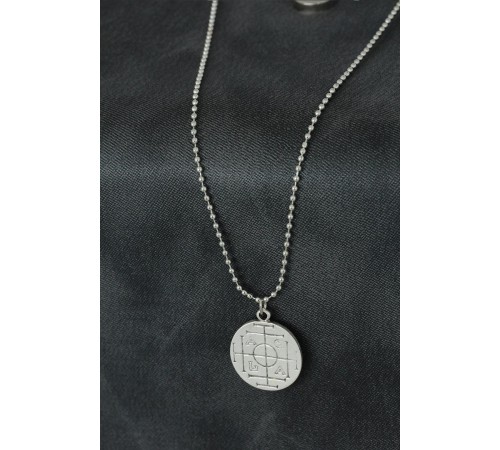 Madalyon Figürlü Metal Erkek Kolye - TJ-ERK933-KS