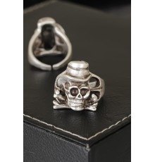 Kuru Kafa Tasarımlı Eskitme Gümüş Renkli Ayarlamalı Model Erkek Yüzük - TJ-EY216