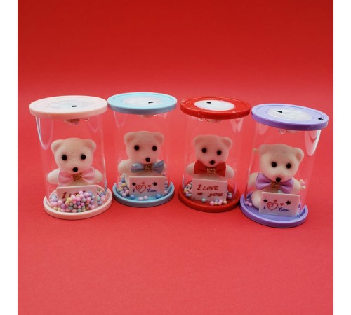 Işıklı Cam Fanus İçinde Ayıcık