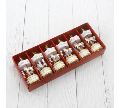 Dekoratif 6'li Beyaz Mini Atlı Karınca