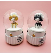 Uçan Balon Temalı Büyük Kar Küresi