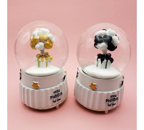 Uçan Balon Temalı Büyük Kar Küresi