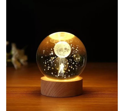 Astronot Tasarımlı Işıklı Küre Merdiven