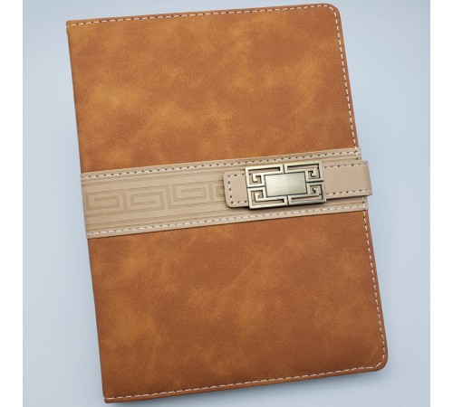 Deri Kapaklı Çizgili Not Defteri Taba