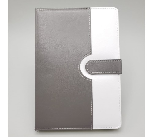 Çizgili Termo Deri Defter Gri