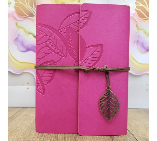 Büyük Boy Yaprak Tasarımlı Not Defteri
