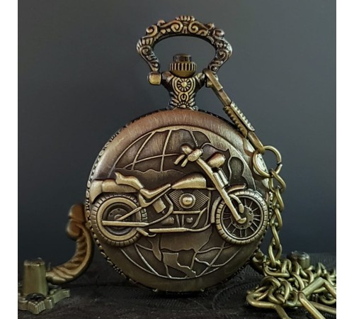 Motor Tasarımlı Köstekli Antika Saat