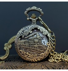 Tren Tasarımlı Köstekli Saat