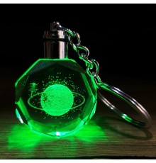 Satürnlü Kız Tasarımlı Renk Değiştiren Anahtarlık