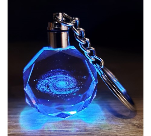 Galaxy Gezegen Tasarım Işıklı Anahtarlık