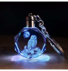 Baykuş Tasarımlı Işıklı Anahtarlık