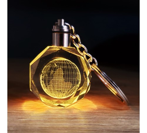 Kristal Dünya Tasarımlı Renk Değiştiren Anahtarlık