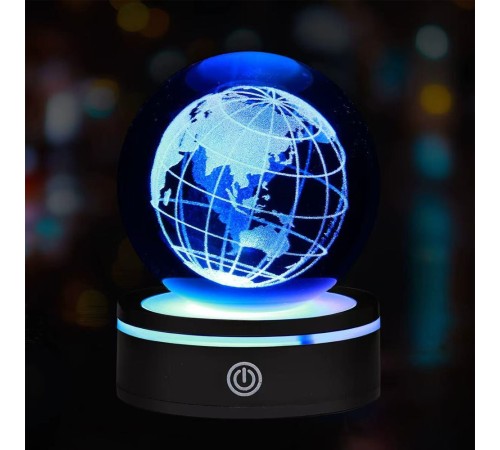 Dünya Tasarımlı Usb li Dönen Cam Küre