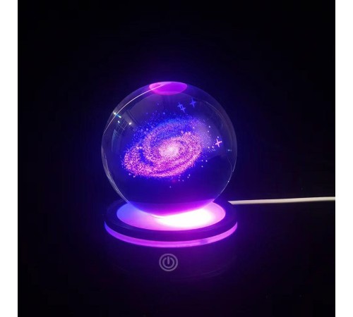 Dönen Gezegen Cam Küre RGB