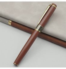 Gold İşlemeli Kahverengi Metal Roller Kalem