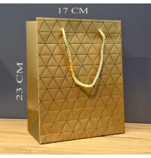 Küçük Boy Gold İpli Karton Çanta