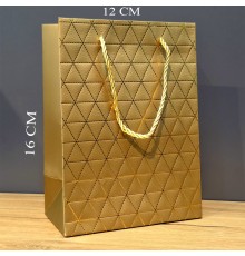 Mini Boy Gold Karton Hediye Çantası