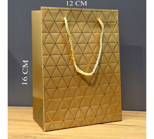 Mini Boy Gold Karton Hediye Çantası