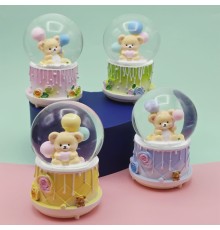 Büyük Boy Püskürtmeli Ayıcık Kar Küresi 1 Adet