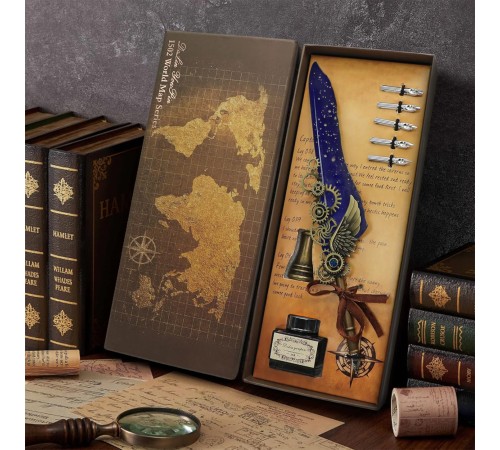 Tüylü Özel Tasarım Divit Hokka Kalem Seti