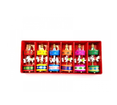 Mini Ahşap 6 lı Atli Karinca Renkli