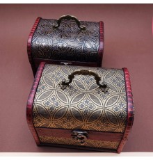 Ahşap Deri Sandık Kutusu