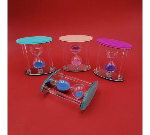 Dekoratif Oval Tasarım Cam Kum Saati