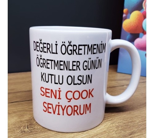 Öğretmenler Günü Tasarımlı Kupa Bardak