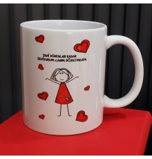Öğretmene Hediye Özel Tasarım Kupa Bardak