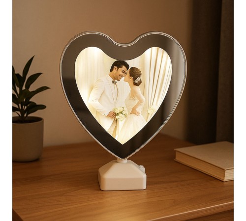 Led Işıklı Kalpli Sihirli Ayna