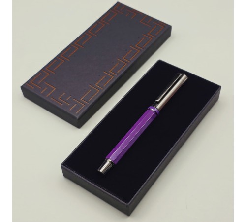 Kutulu Mor Metal Roller Kalem