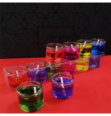 6 lı Jel Renkli Mum