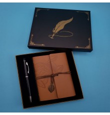 Taba Deri Defter ve Kalem Set