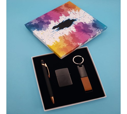 Rubber Kalem Anahtarlık Çakmak Set