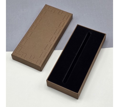 Kahverengi Özel Motifli Lüks Kalem Kutusu