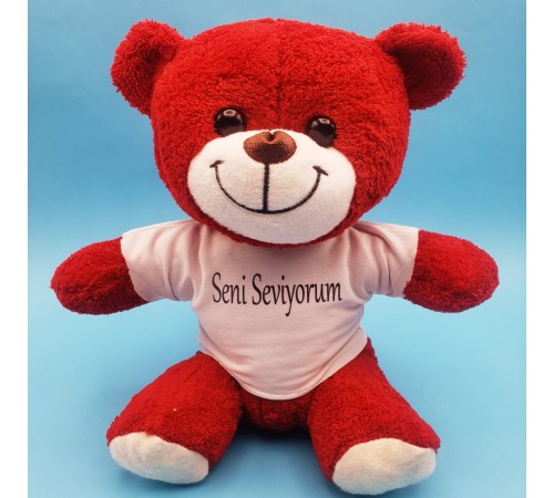 Kırmızı Ayıcık Seni Seviyorum Tişörtlü