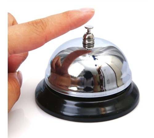 Gümüş Renk Metal Resepsiyon Zil