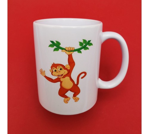 Sevimli Maymun Baskılı Kupa Bardak