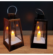 Dekoratif Pilli Led Mumlu Kandil Asılabilir Fener 1 Adet