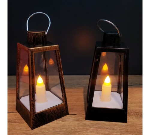 Dekoratif Pilli Led Mumlu Kandil Asılabilir Fener 1 Adet