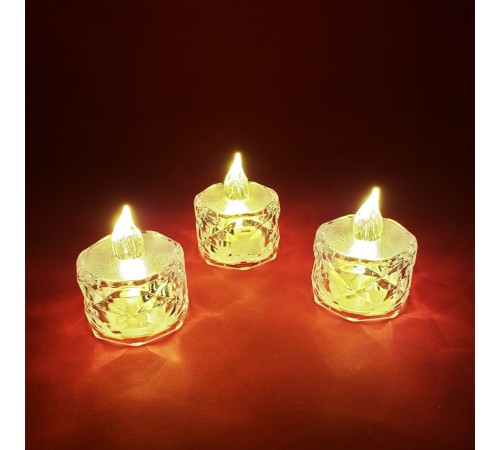 Kristal Görünümlü Pilli Mum