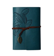 Yaprak Desenli Deri Defter