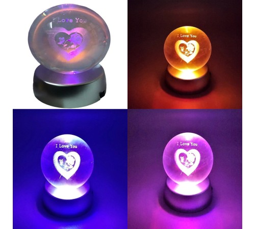 I Love You Tasarım Işıklı Küre