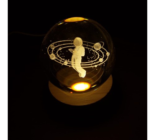 Astronot Tasarımlı Usb'li Cam Küre