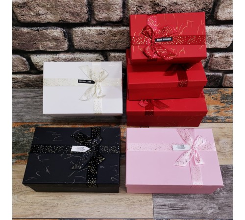 3 Lü Dikdörtgen Hediye Kutusu