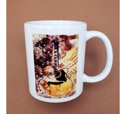 Vintage Tasarım Gitar Baskılı Kupa
