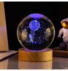 Aya Çıkan Astronot Tasarım Cam Küre